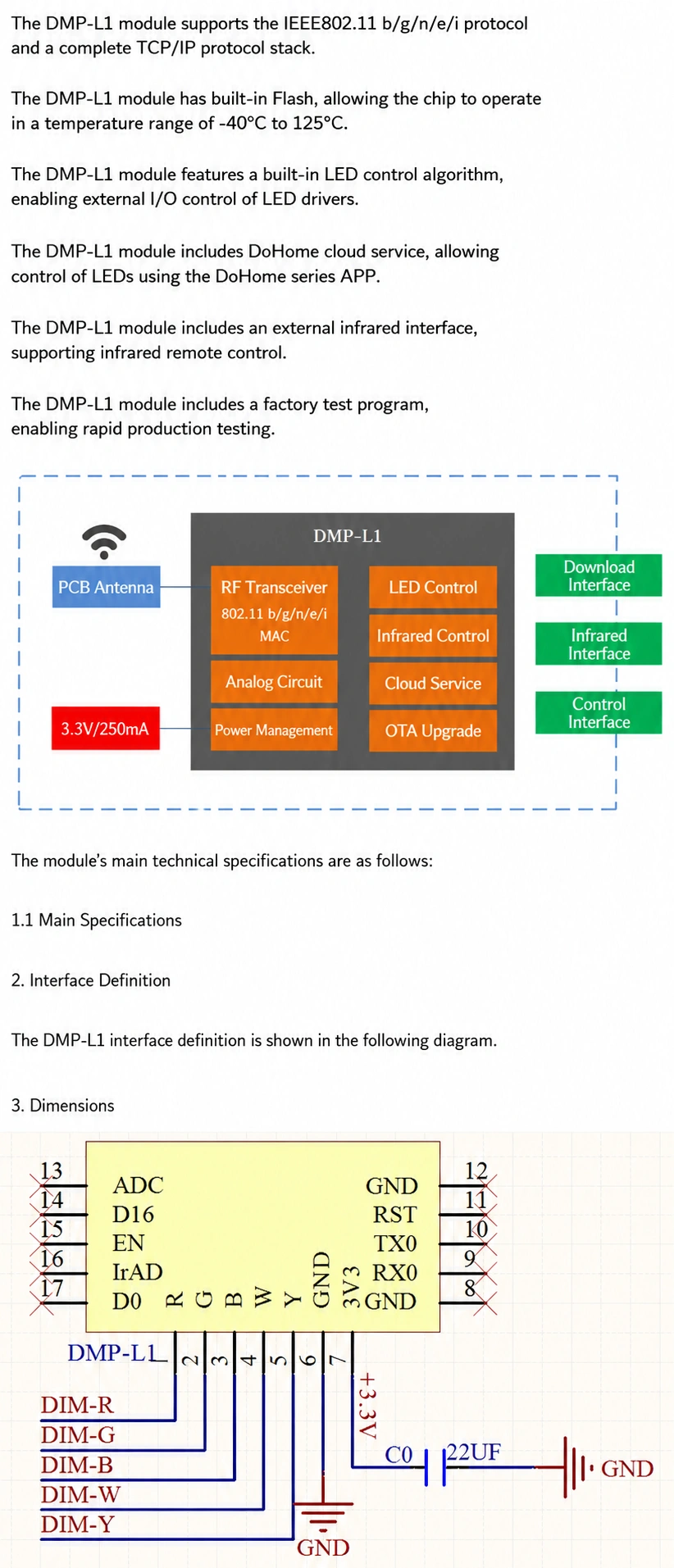 DT-LIGHT Wi-Fi Smart Lighting Module, Compatible with Amazon Alexa, Tmall Genie, Baidu, Xiaomi and Google - actual translated Taobao detail panel 2